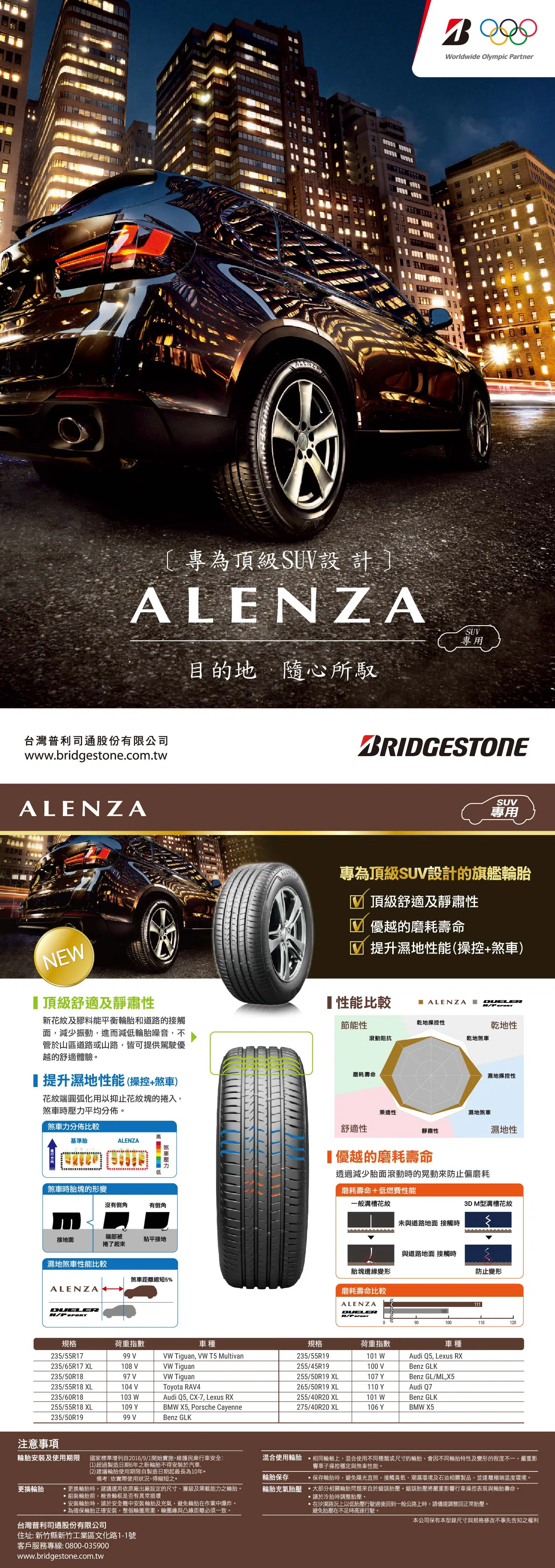 普利司通 ALENZA 215-60R17 輪胎 BRIDGESTONE